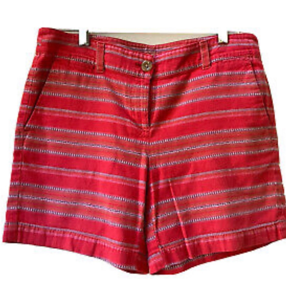 LOFT red dress shorts size 10 NWOT